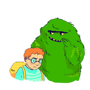 Worry Monster is whispering lies to a child. Grandparents can connect and help kids with the truth.